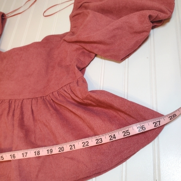 Audrey Parks. Francesca's. Pink terracotta cropped top size (M) - Picture 11 of 12